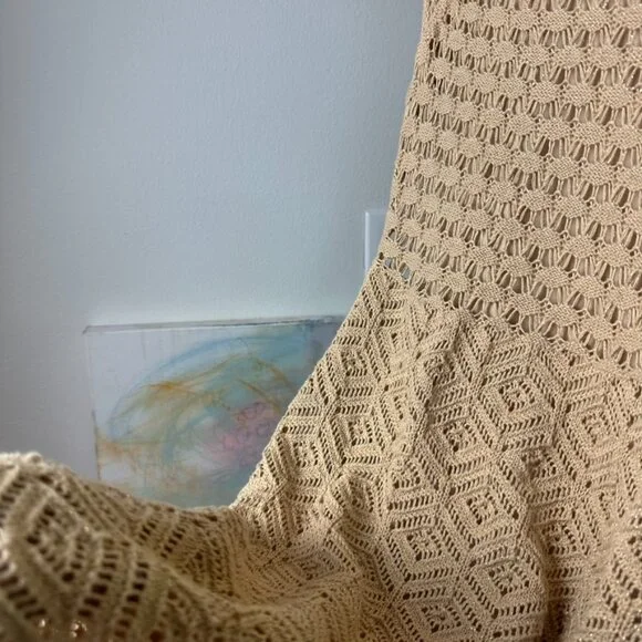 Lilly Pulitzer Paley Crochet Sweater Dress Gold Metallic Style #26045 Size Small - Picture 10 of 13